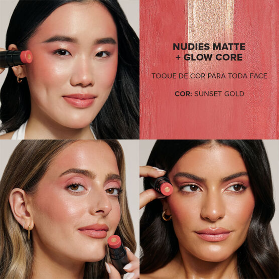 NUDIES MATTE & GLOW CORE NUDIES MATTE + GLOW CORE BLUSH COLOR - SUNSET GOLD
